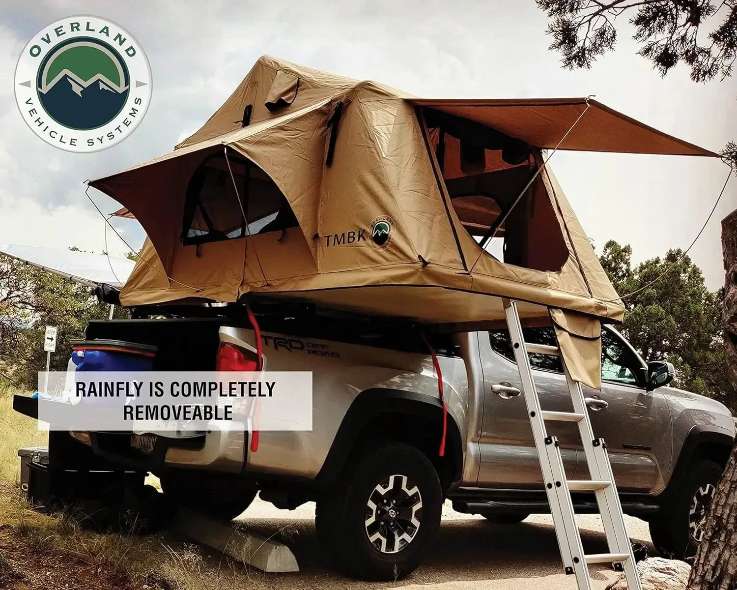 Premium 4-Season Roof Top Tent – Waterproof, Aluminum Frame, Includes Foam Mattress & Ladder - Trekker Essentials
