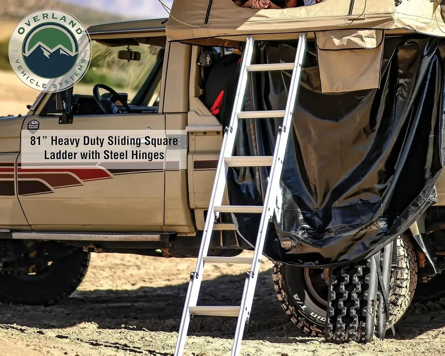 Premium 4-Season Roof Top Tent – Waterproof, Aluminum Frame, Includes Foam Mattress & Ladder - Trekker Essentials