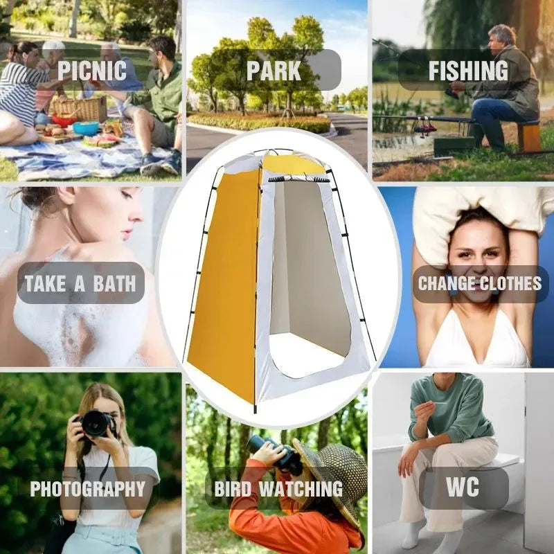 Privacy Shower Tent - Outdoor Waterproof Changing Room Shelter for Camping, Hiking, Emergency Toilet, and Shower Bathroom - Trekker Essentials