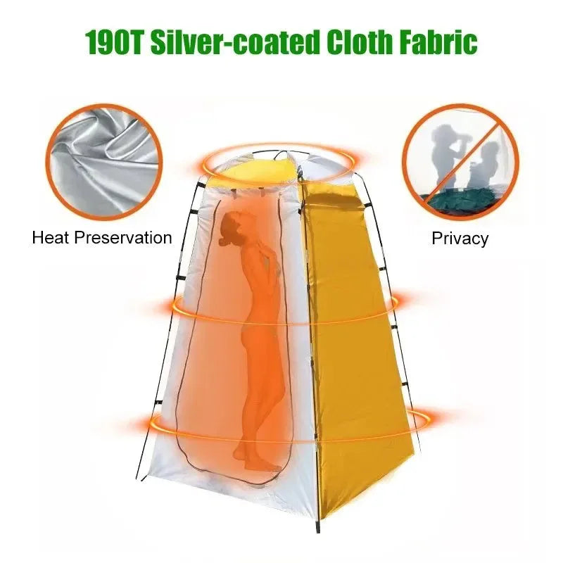 Privacy Shower Tent - Outdoor Waterproof Changing Room Shelter for Camping, Hiking, Emergency Toilet, and Shower Bathroom - Trekker Essentials