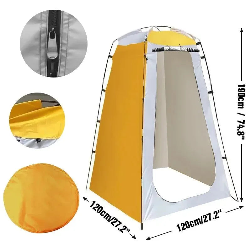 Privacy Shower Tent - Outdoor Waterproof Changing Room Shelter for Camping, Hiking, Emergency Toilet, and Shower Bathroom - Trekker Essentials