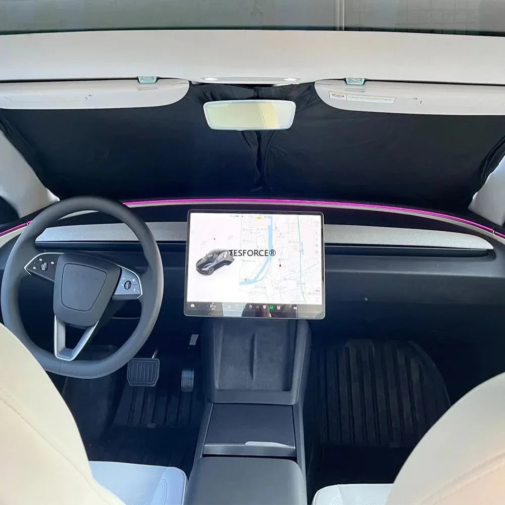 Privacy Sun Shade for Tesla Model 3 Highland – Custom-Fit Side Window & Sunroof Sunshade - Trekker Essentials