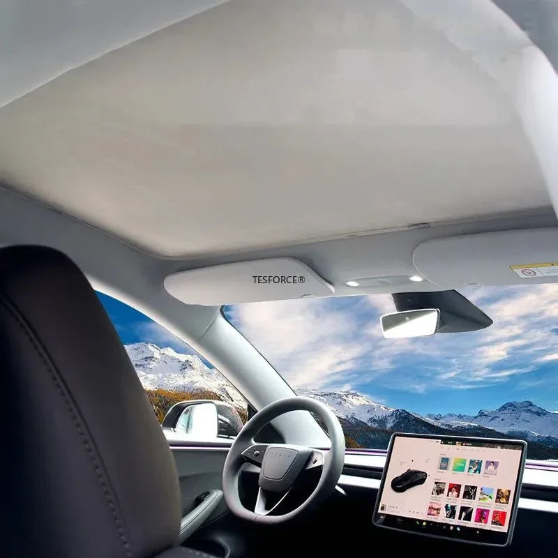 Privacy Sun Shade for Tesla Model 3 Highland – Custom-Fit Side Window & Sunroof Sunshade - Trekker Essentials