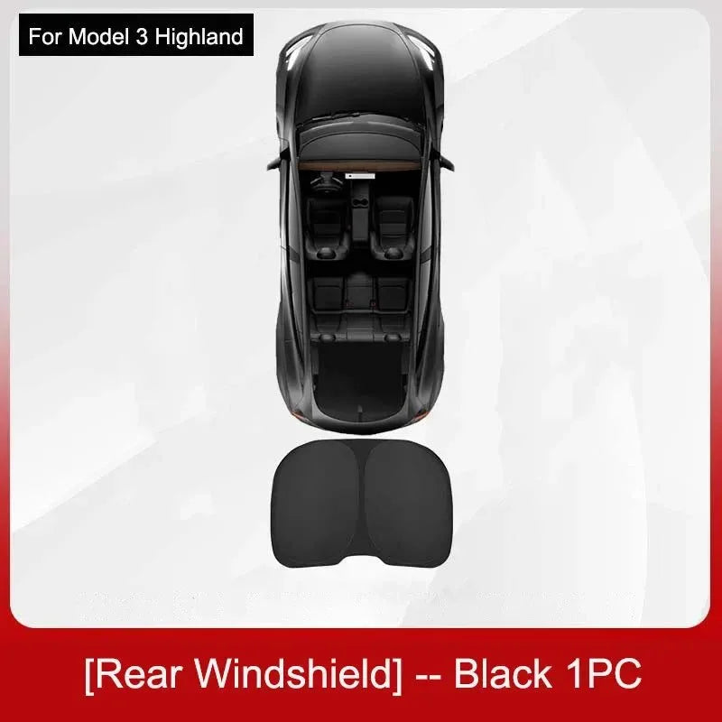 Privacy Sun Shade for Tesla Model 3 Highland – Custom-Fit Side Window & Sunroof Sunshade - Trekker Essentials
