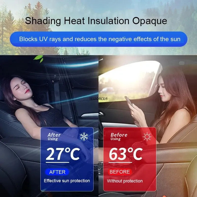 Privacy Sun Shade for Tesla Model 3 Highland – Custom-Fit Side Window & Sunroof Sunshade - Trekker Essentials