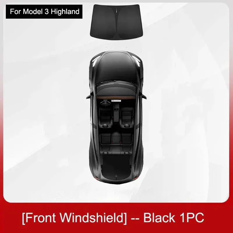 Privacy Sun Shade for Tesla Model 3 Highland – Custom-Fit Side Window & Sunroof Sunshade - Trekker Essentials