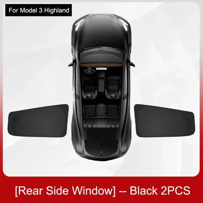 Privacy Sun Shade for Tesla Model 3 Highland – Custom-Fit Side Window & Sunroof Sunshade - Trekker Essentials