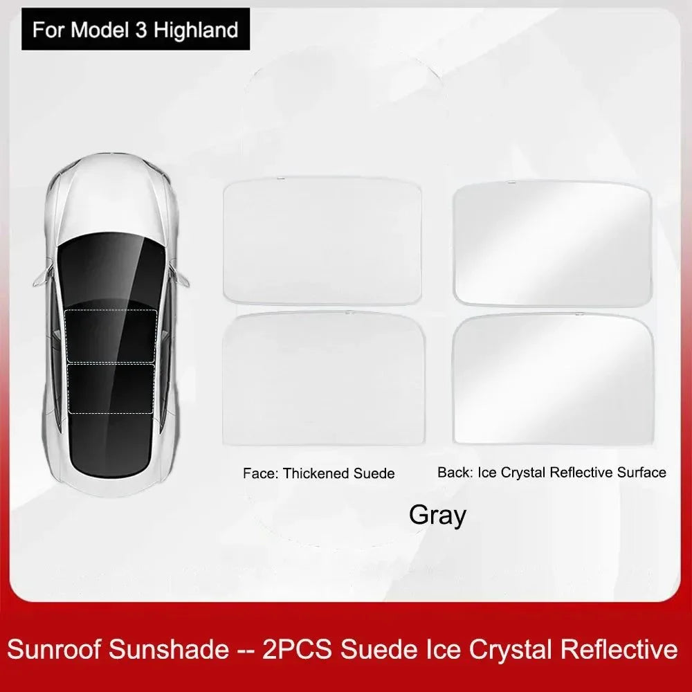 Privacy Sun Shade for Tesla Model 3 Highland – Custom-Fit Side Window & Sunroof Sunshade - Trekker Essentials