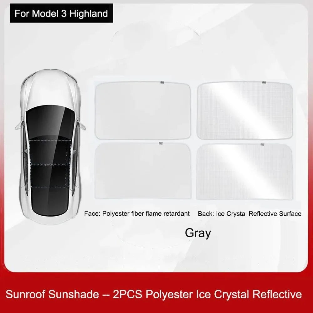 Privacy Sun Shade for Tesla Model 3 Highland – Custom-Fit Side Window & Sunroof Sunshade - Trekker Essentials