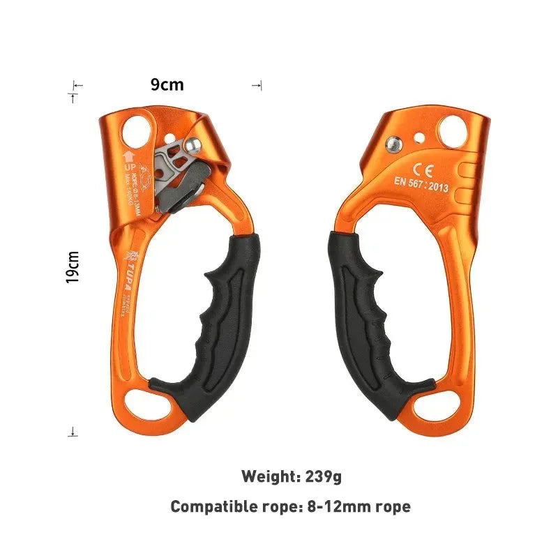 Pro Mountaineer Hand Ascender for Outdoor Rock Climbing - Trekker Essentials