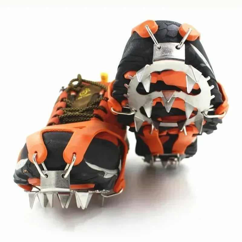 Professional 18-Stud Climbing Crampons – Anti-Slip Ice & Snow Traction Spikes - Trekker Essentials