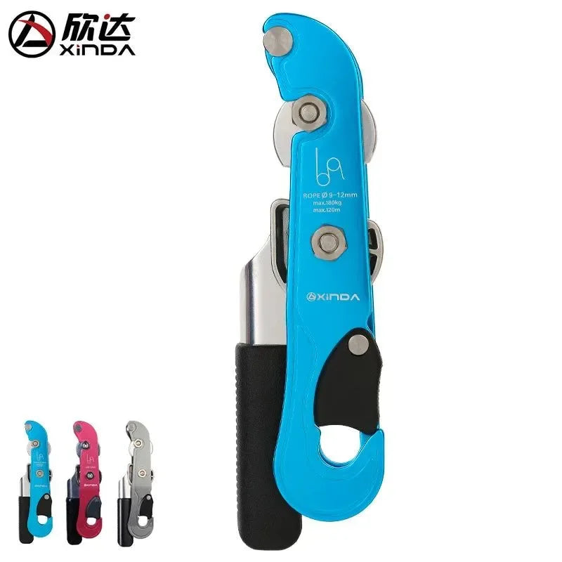 Professional Handle-Control Descent Device for Rock Climbing - STOP Abseiling and Rappelling Brake - Trekker Essentials