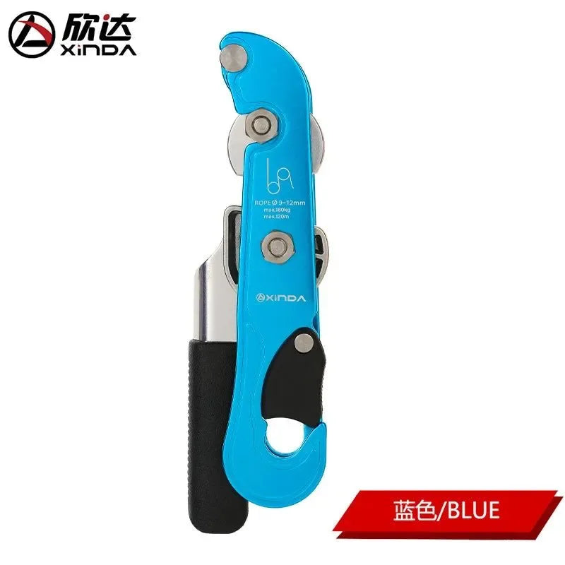 Professional Handle-Control Descent Device for Rock Climbing - STOP Abseiling and Rappelling Brake - Trekker Essentials
