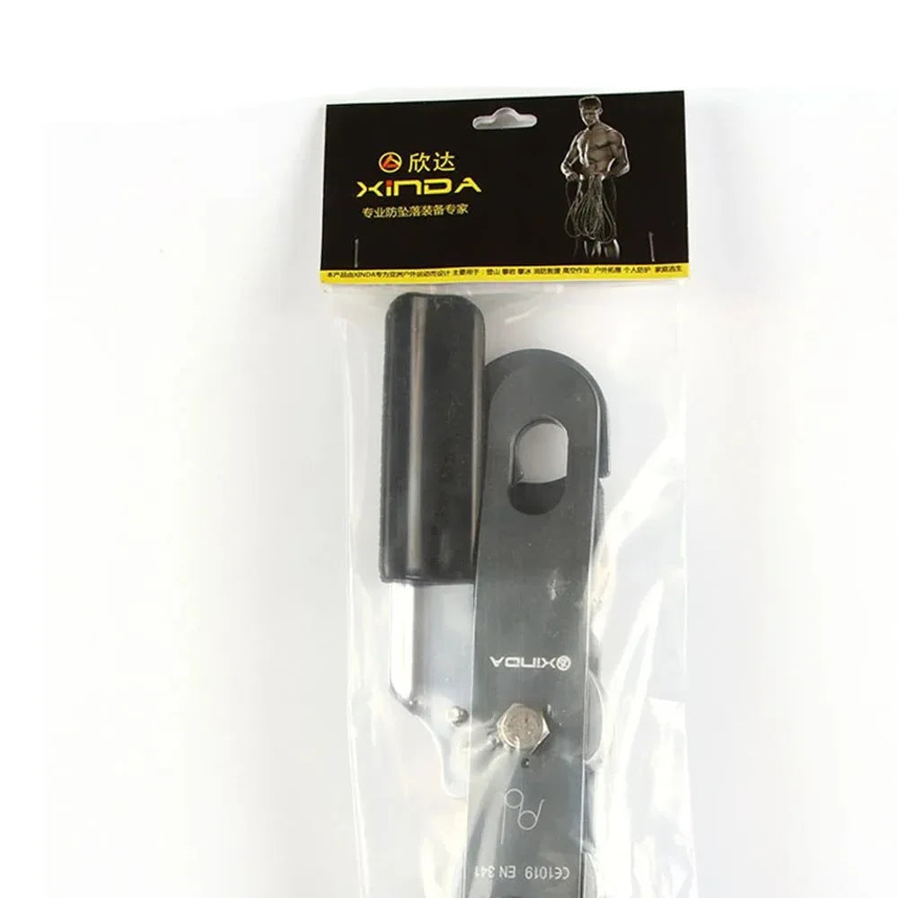 Professional Handle-Control Descent Device for Rock Climbing - STOP Abseiling and Rappelling Brake - Trekker Essentials