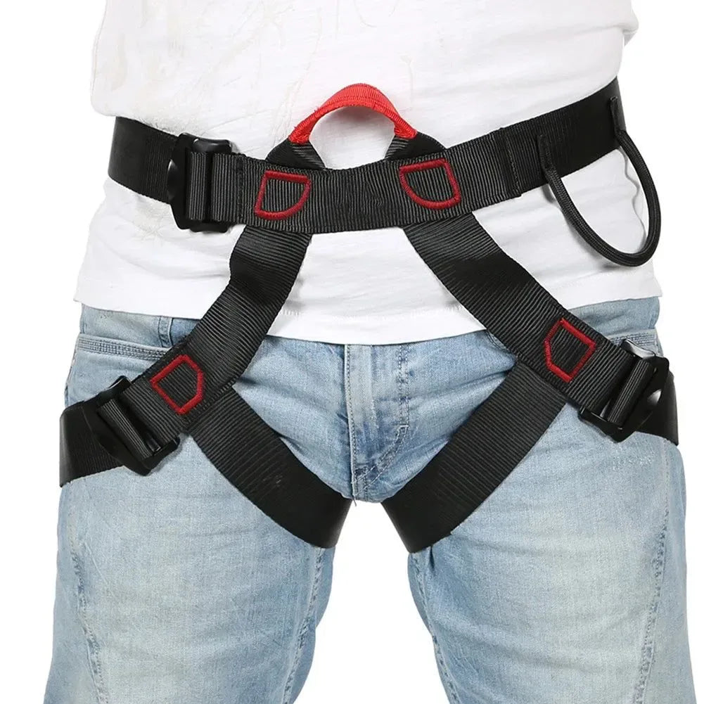 Professional Rock Climbing Harness - Adjustable Half Body Safety Belt for Mountaineering & Aerial Work - Trekker Essentials
