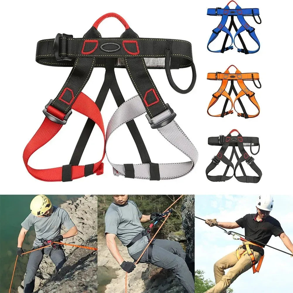 Professional Rock Climbing Harness - Adjustable Half Body Safety Belt for Mountaineering & Aerial Work - Trekker Essentials