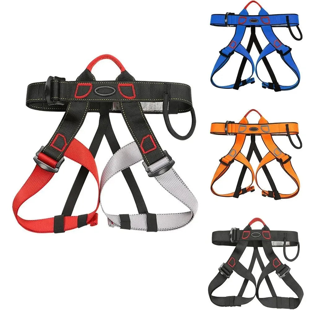 Professional Rock Climbing Harness - Adjustable Half Body Safety Belt for Mountaineering & Aerial Work - Trekker Essentials