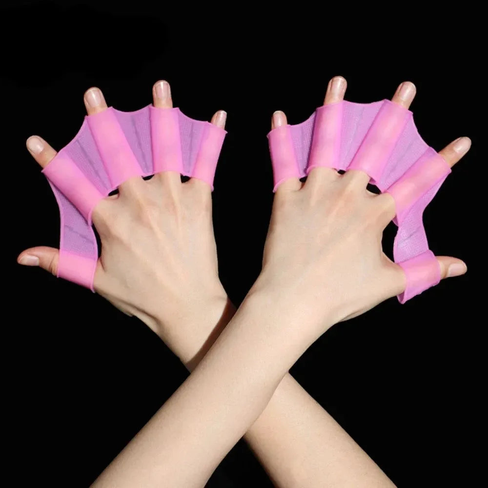 Professional Silicone Swimming Fins - Webbed Finger Paddles for Men, Women, and Children - Trekker Essentials