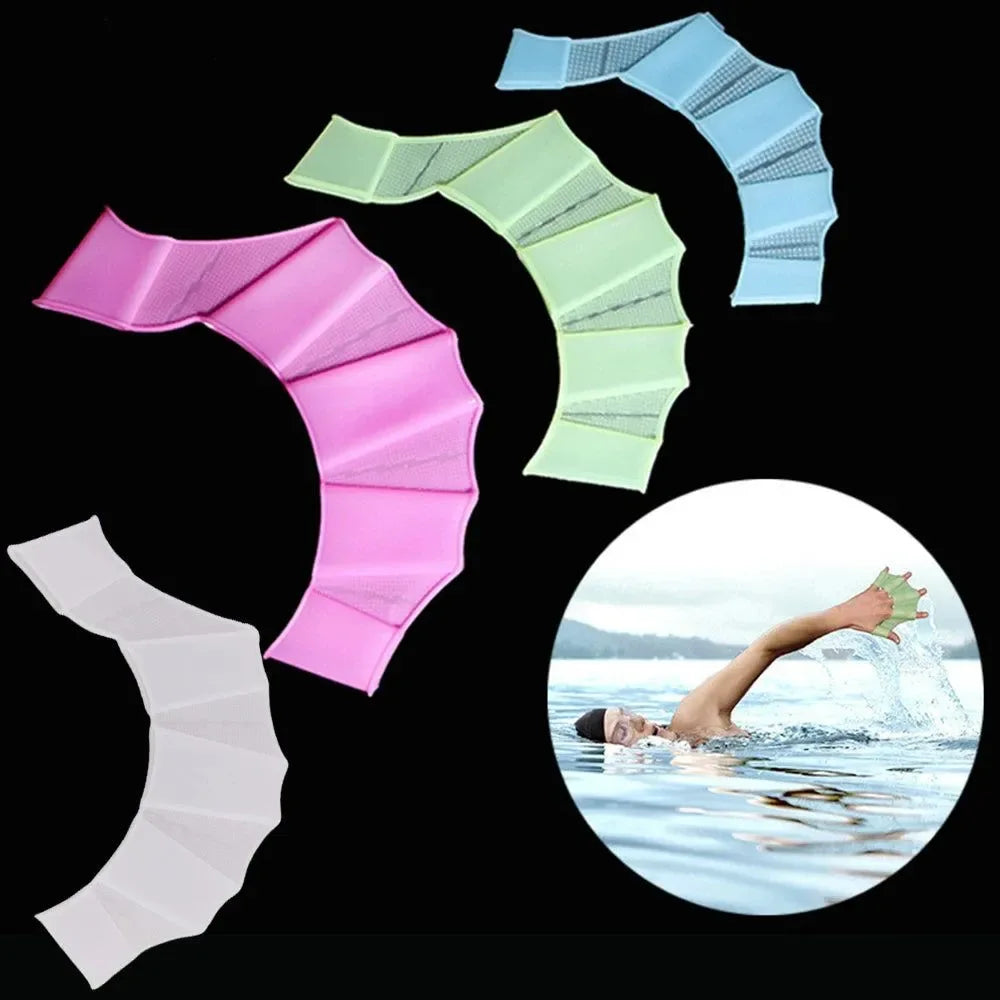 Professional Silicone Swimming Fins - Webbed Finger Paddles for Men, Women, and Children - Trekker Essentials