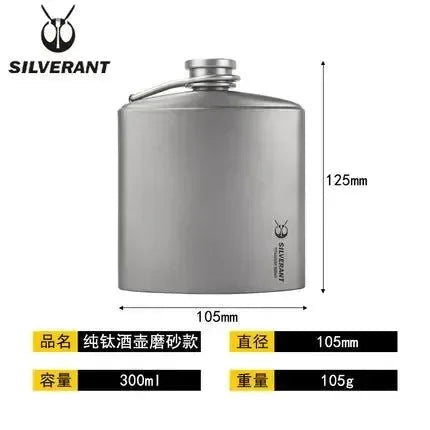 Pure Titanium Water Bottle – Lightweight & Odorless Flask for Coffee, Tea, Wine – Portable Camping & EDC Drinkware (200ml/260ml/300ml/500ml) - Trekker Essentials