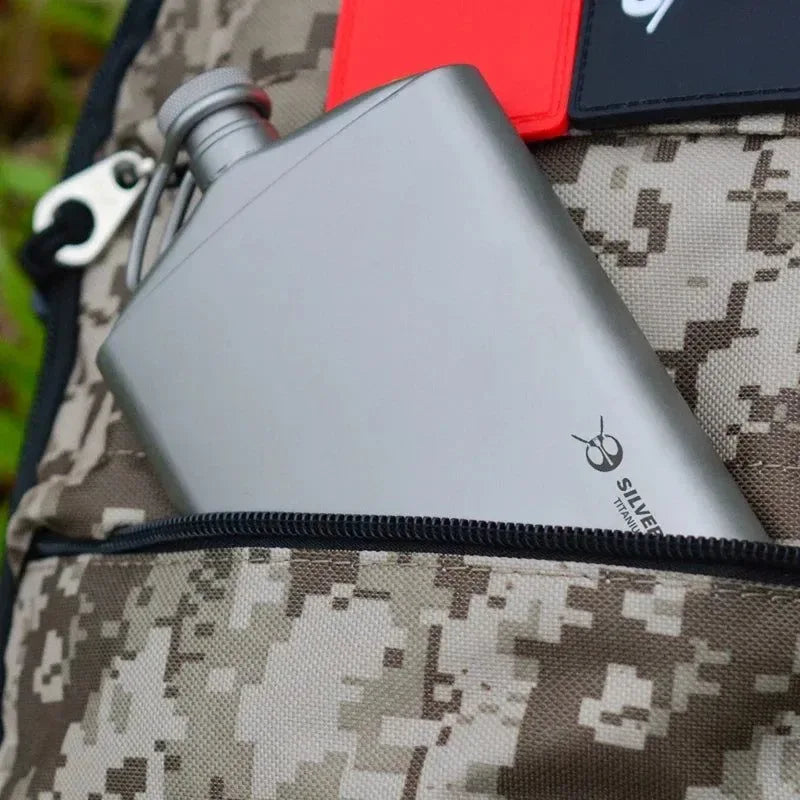 Pure Titanium Water Bottle – Lightweight & Odorless Flask for Coffee, Tea, Wine – Portable Camping & EDC Drinkware (200ml/260ml/300ml/500ml) - Trekker Essentials