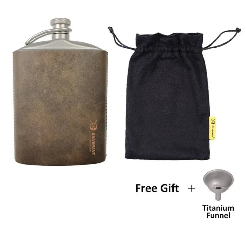 Pure Titanium Water Bottle – Lightweight & Odorless Flask for Coffee, Tea, Wine – Portable Camping & EDC Drinkware (200ml/260ml/300ml/500ml) - Trekker Essentials