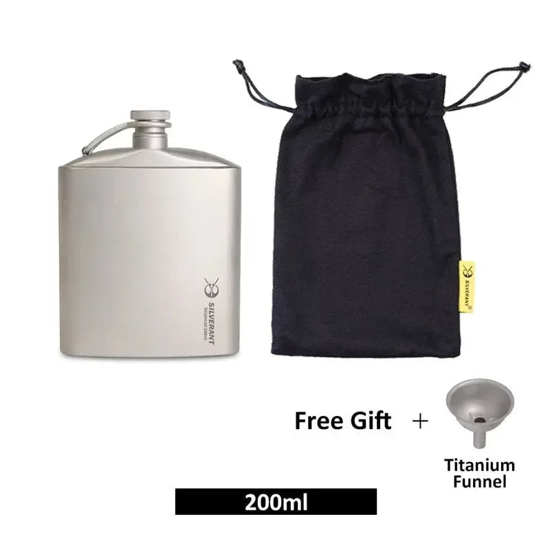 Pure Titanium Water Bottle – Lightweight & Odorless Flask for Coffee, Tea, Wine – Portable Camping & EDC Drinkware (200ml/260ml/300ml/500ml) - Trekker Essentials