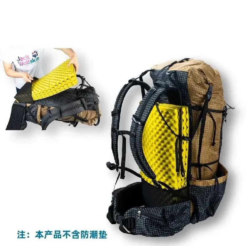 Qi Dian Pro Travel Camping Hiking Backpack: Ultralight Frameless 40+16L Outdoor Pack - Trekker Essentials
