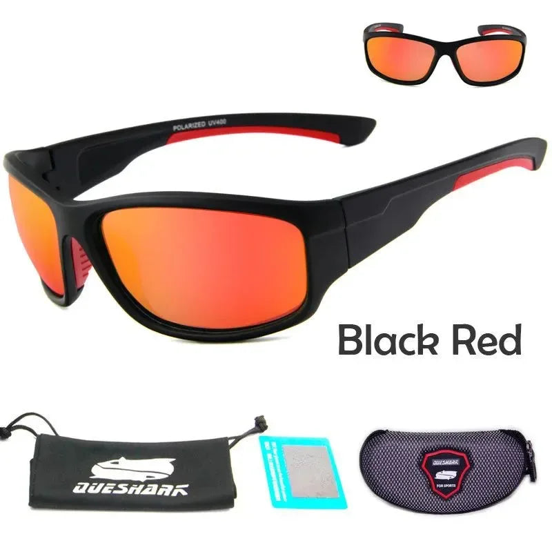 QUESHARK Men Women Polarized Sunglasses Cycling Eyewear Bicycle Goggles Driving Riding MTB Road Bike Hiking Fishing Glasses - Trekker Essentials