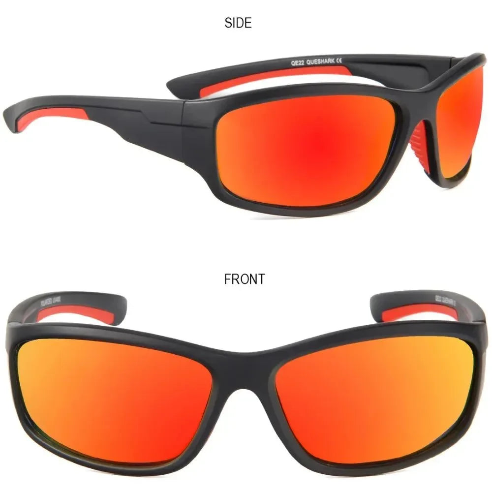 QUESHARK Men Women Polarized Sunglasses Cycling Eyewear Bicycle Goggles Driving Riding MTB Road Bike Hiking Fishing Glasses - Trekker Essentials