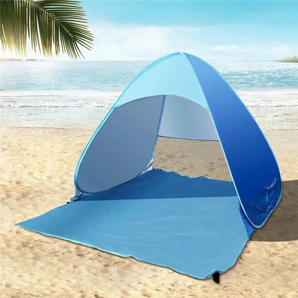 Quick Automatic Beach Tent - UPF50+ Outdoor Sun Shelter, Portable Beach Canopy for Camping and Fishing - Trekker Essentials