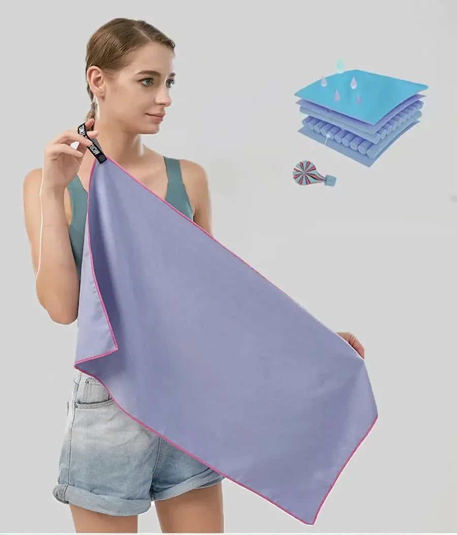 Quick-Dry Sports Towel 40x80cm - Ultra Absorbent Microfiber Towel for Camping, Gym, Yoga, Beach & Outdoor Activities - Trekker Essentials