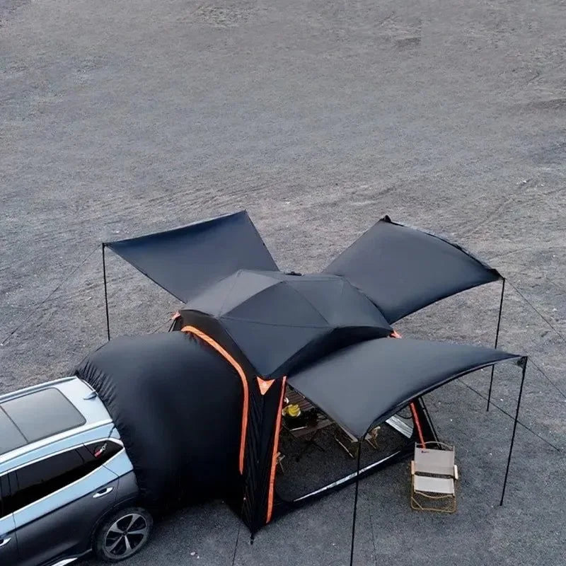 Quick-Open Hydraulic Roof Tent – Double-Layer Waterproof Awning – 5-8 Person Camping Shelter - Trekker Essentials