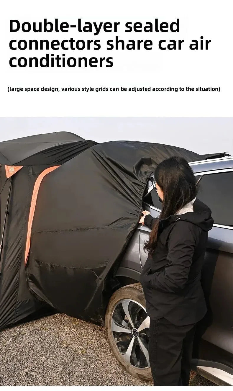 Quick-Open Hydraulic Roof Tent – Double-Layer Waterproof Awning – 5-8 Person Camping Shelter - Trekker Essentials