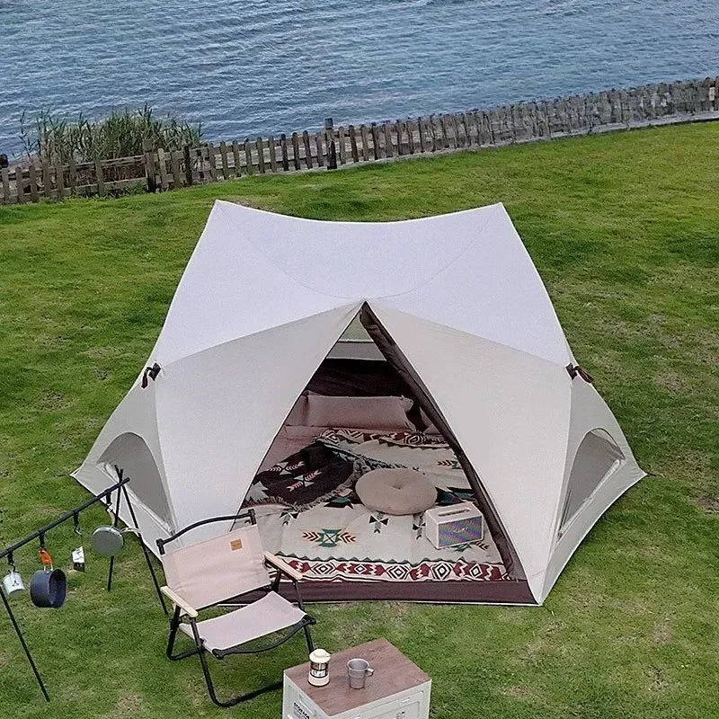 Quick Open Pop-Up Beach Tent - Portable Sunshade & Rainproof Shelter for Outdoor Use - Trekker Essentials