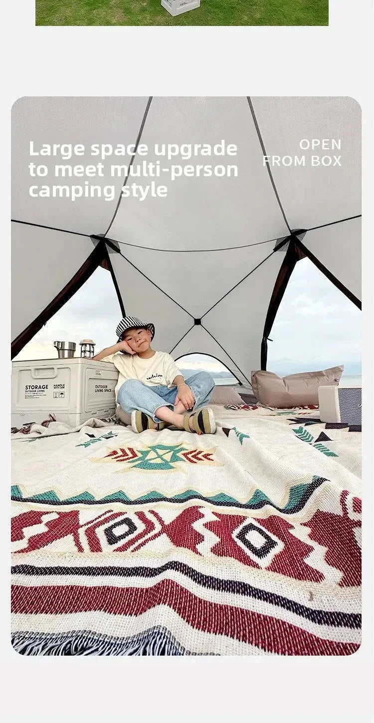 Quick Open Pop-Up Beach Tent - Portable Sunshade & Rainproof Shelter for Outdoor Use - Trekker Essentials