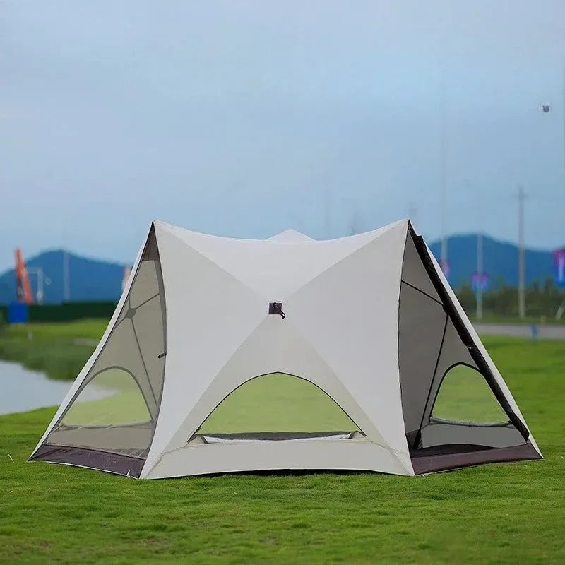 Quick Open Pop-Up Beach Tent - Portable Sunshade & Rainproof Shelter for Outdoor Use - Trekker Essentials