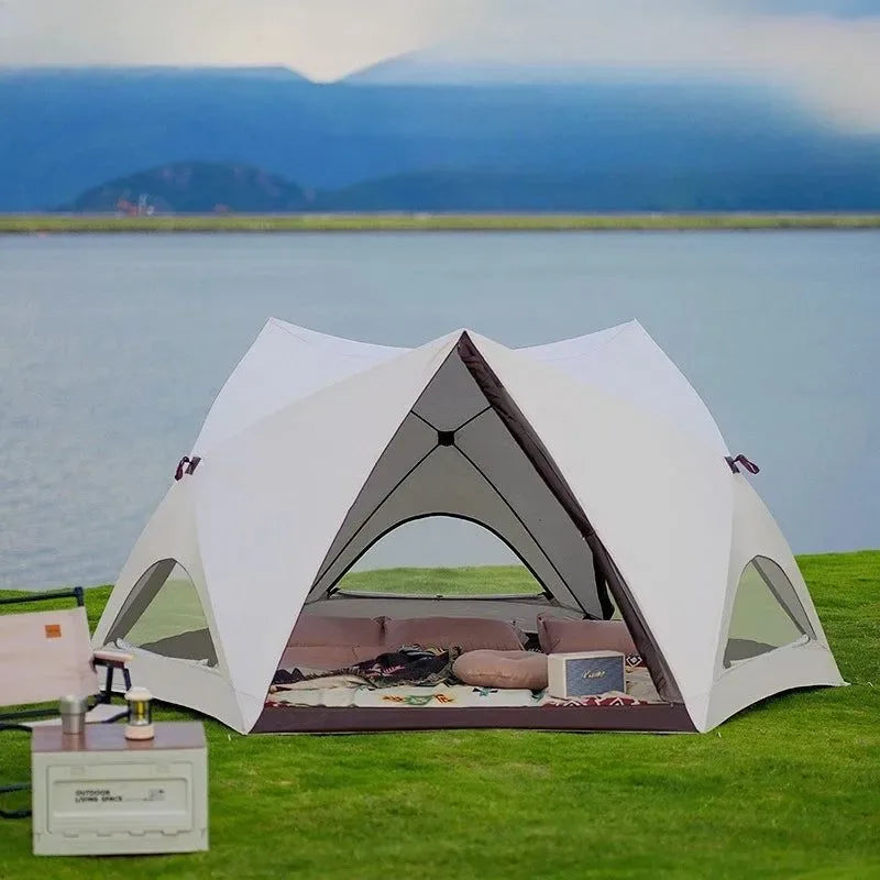 Quick Open Pop-Up Beach Tent - Portable Sunshade & Rainproof Shelter for Outdoor Use - Trekker Essentials