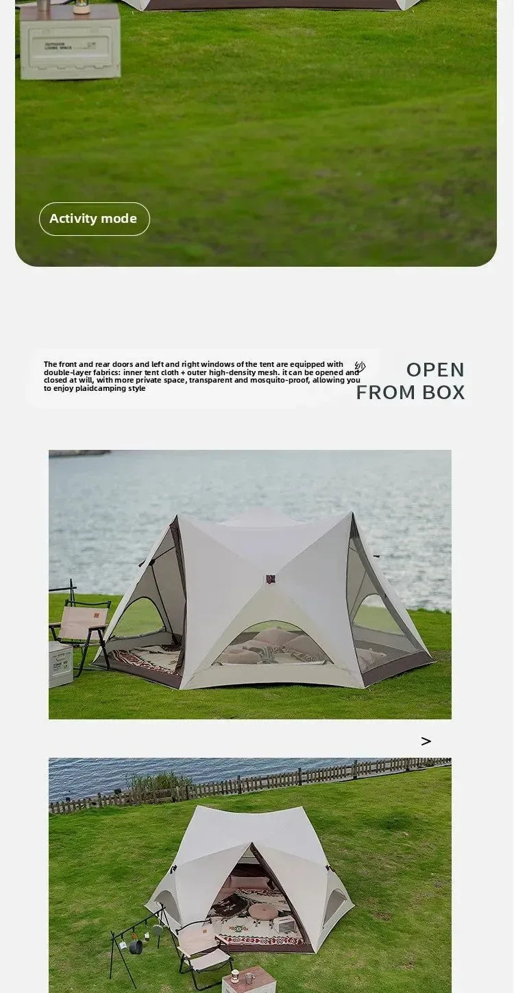 Quick Open Pop-Up Beach Tent - Portable Sunshade & Rainproof Shelter for Outdoor Use - Trekker Essentials