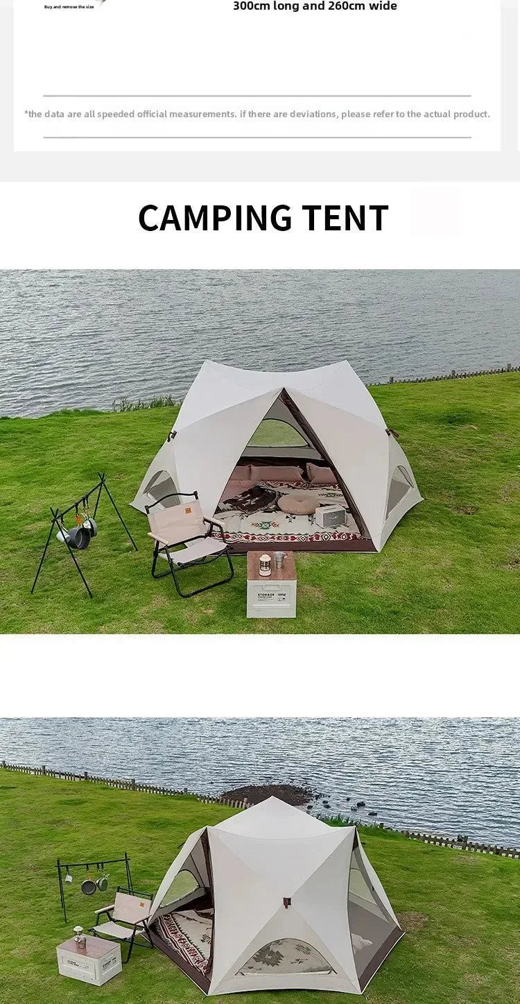 Quick Open Pop-Up Beach Tent - Portable Sunshade & Rainproof Shelter for Outdoor Use - Trekker Essentials