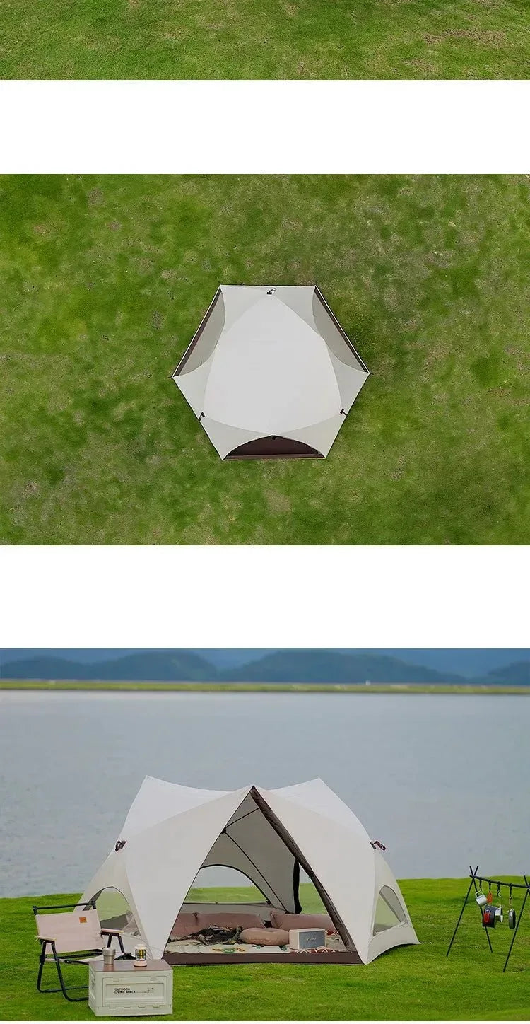 Quick Open Pop-Up Beach Tent - Portable Sunshade & Rainproof Shelter for Outdoor Use - Trekker Essentials