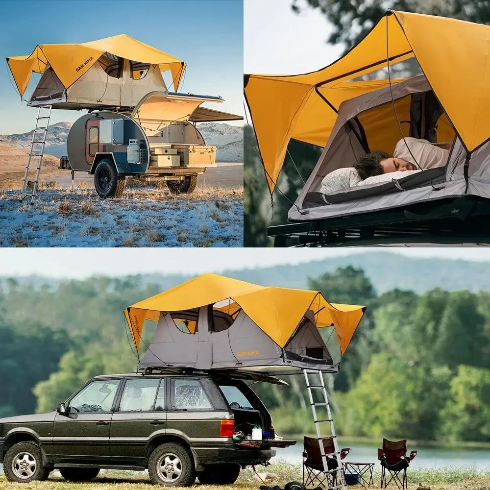 Quick-Setup Soft Shell Rooftop Tent – Waterproof 4x4 Camping Tent with Aluminum Base & 3000mm Waterproof Rating - Trekker Essentials