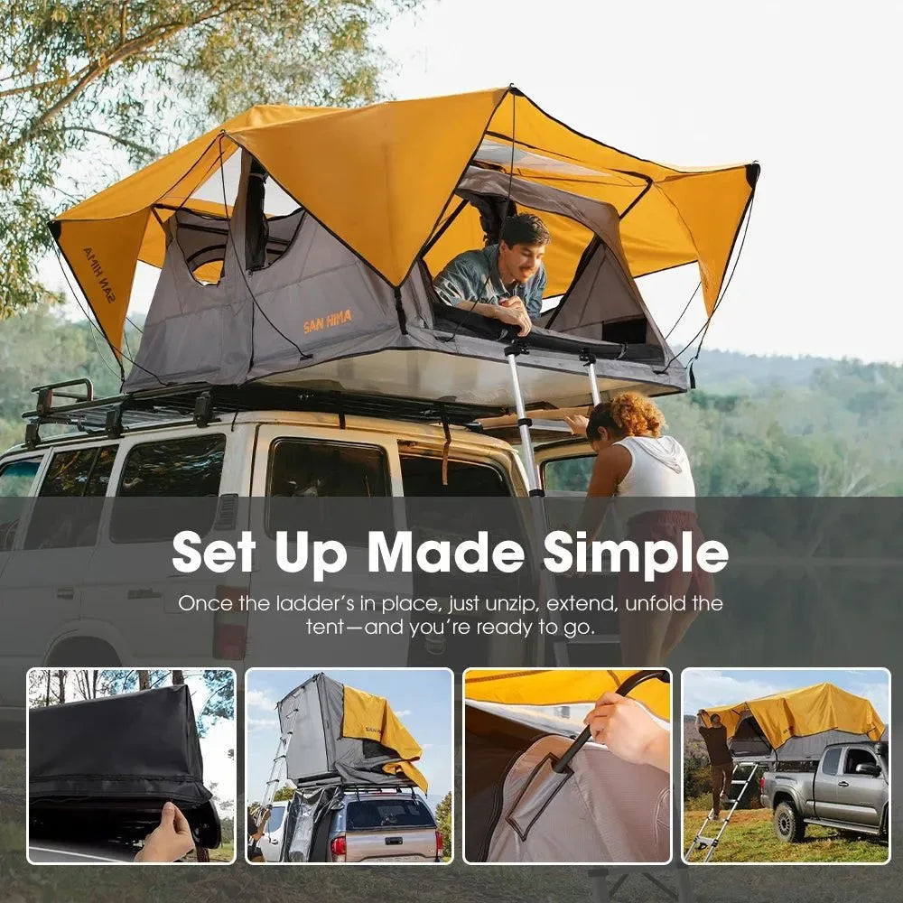 Quick-Setup Soft Shell Rooftop Tent – Waterproof 4x4 Camping Tent with Aluminum Base & 3000mm Waterproof Rating - Trekker Essentials