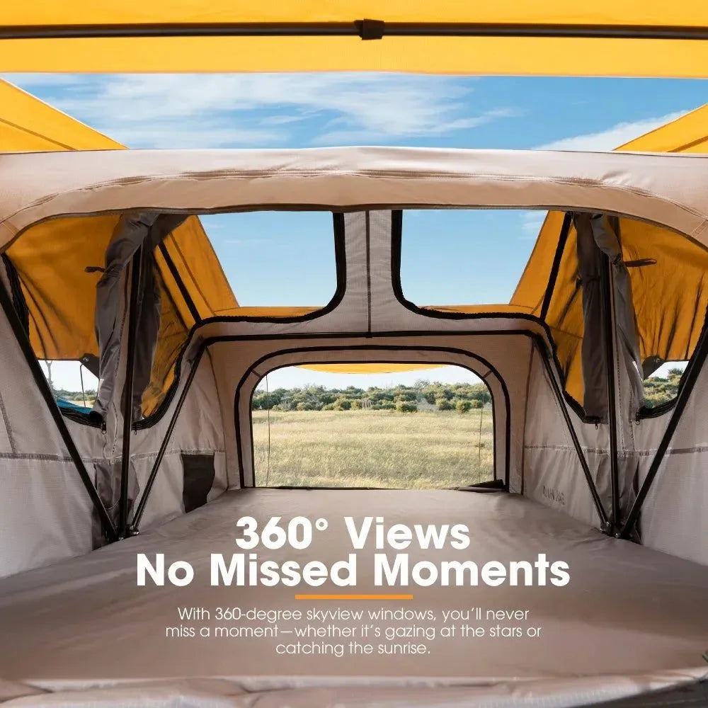 Quick-Setup Soft Shell Rooftop Tent – Waterproof 4x4 Camping Tent with Aluminum Base & 3000mm Waterproof Rating - Trekker Essentials