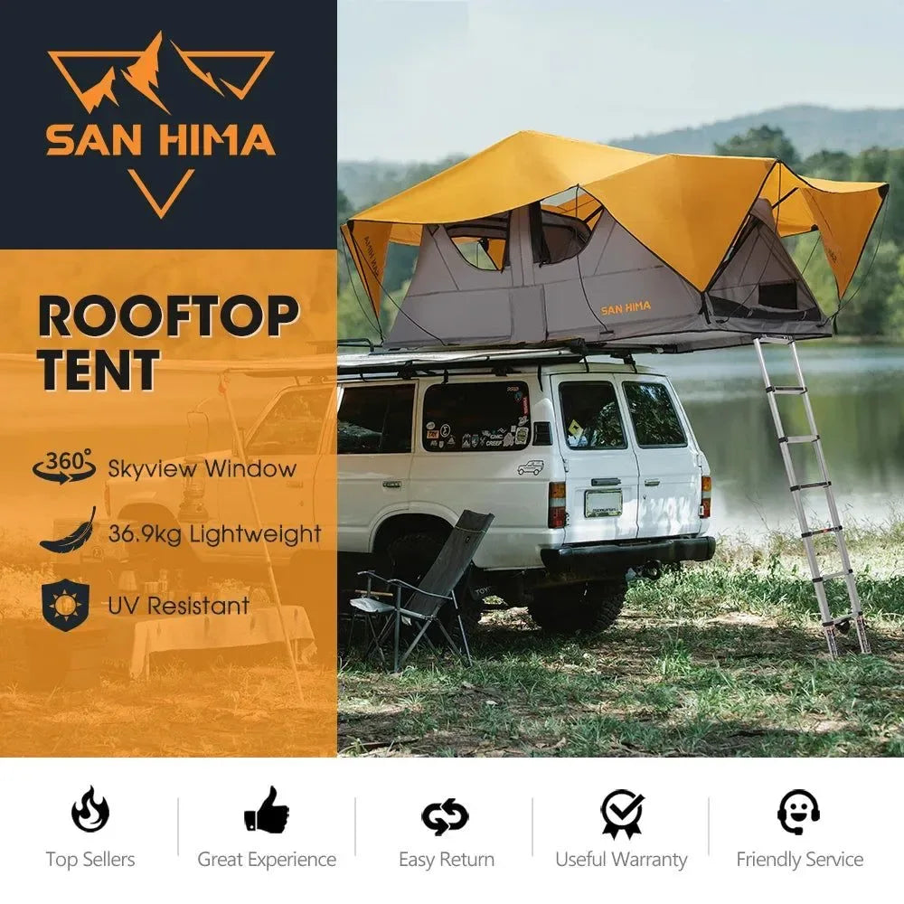 Quick-Setup Soft Shell Rooftop Tent – Waterproof 4x4 Camping Tent with Aluminum Base & 3000mm Waterproof Rating - Trekker Essentials