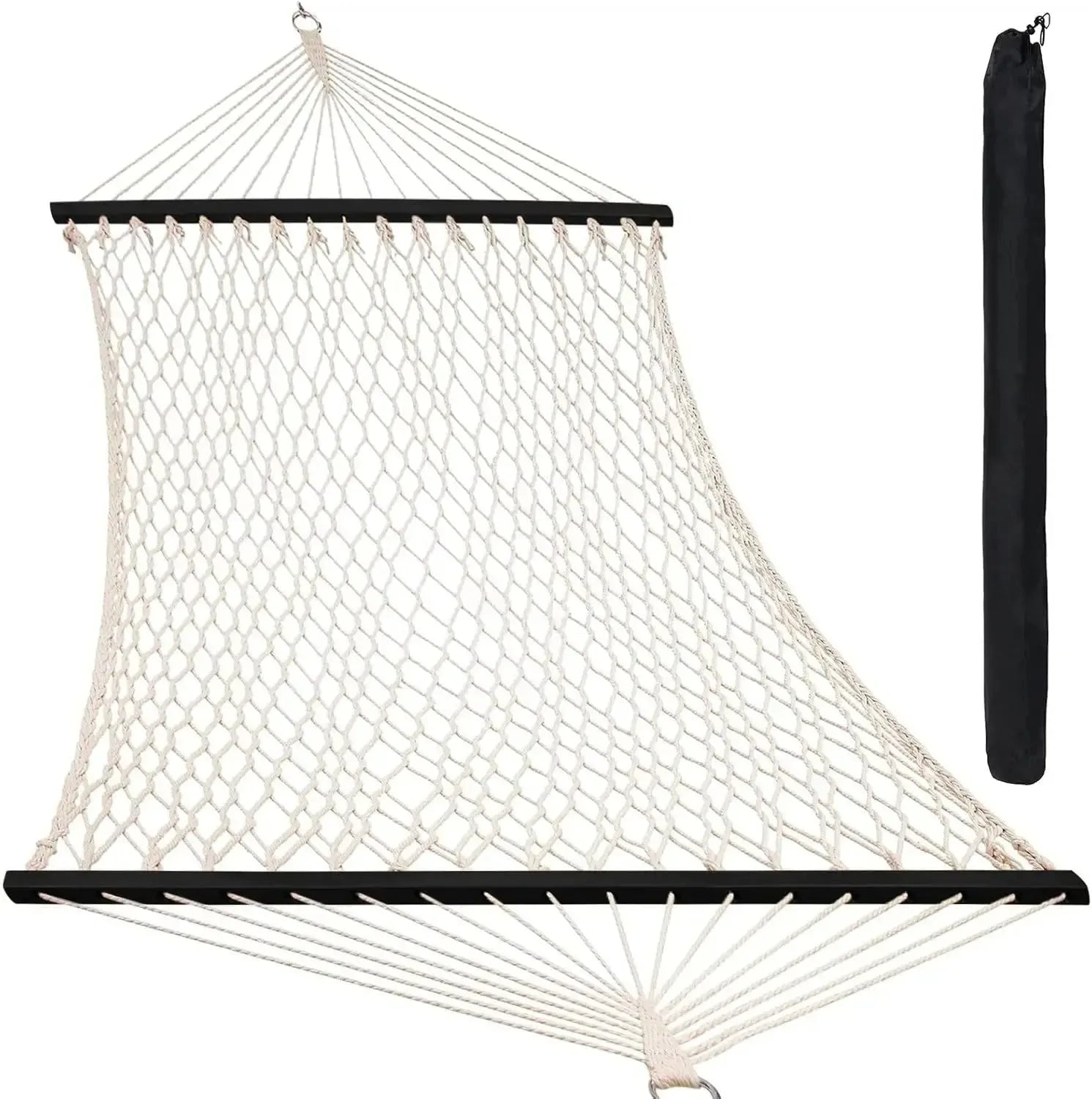 Quilted Outdoor Hammock with Spreader Bars, Detachable Pillow & Chains – Patio, Backyard, Poolside Relaxation - Trekker Essentials