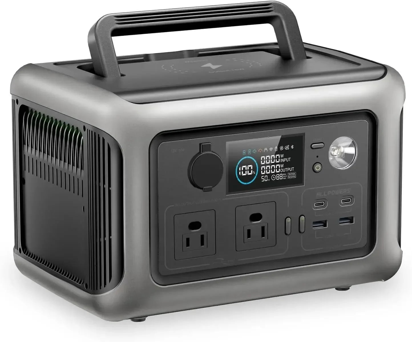 R600 Portable Power Station with LiFePO4 Battery, UPS Function, and MPPT Solar Generator - Trekker Essentials