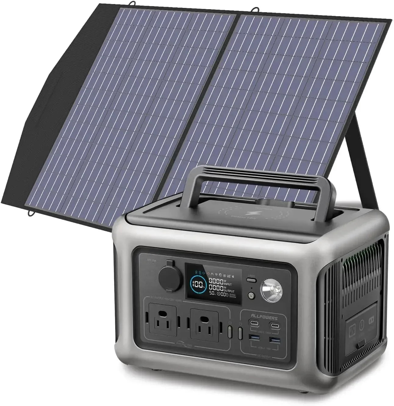 R600 Portable Power Station with LiFePO4 Battery, UPS Function, and MPPT Solar Generator - Trekker Essentials
