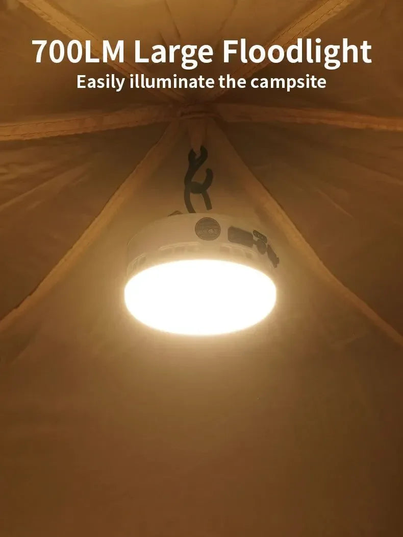 Rechargeable 36W Camping Lantern with Magnet – 700LM LED, 4800mAh Power Bank, 3 Light Modes for Outdoor & Emergency - Trekker Essentials