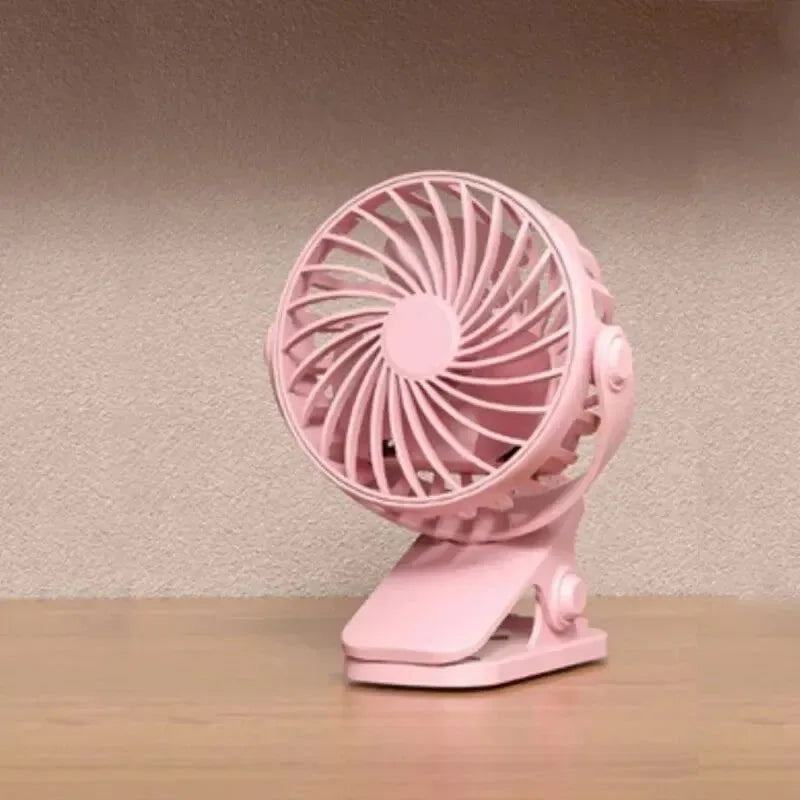 Rechargeable 720° Rotating Clip Fan with Nightlight – Portable & Versatile Cooling Solution - Trekker Essentials
